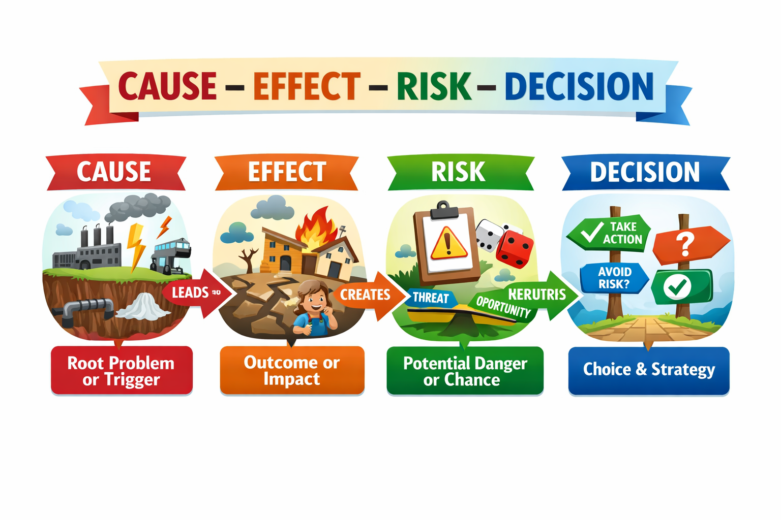 Cause–Effect–Risk–Decision