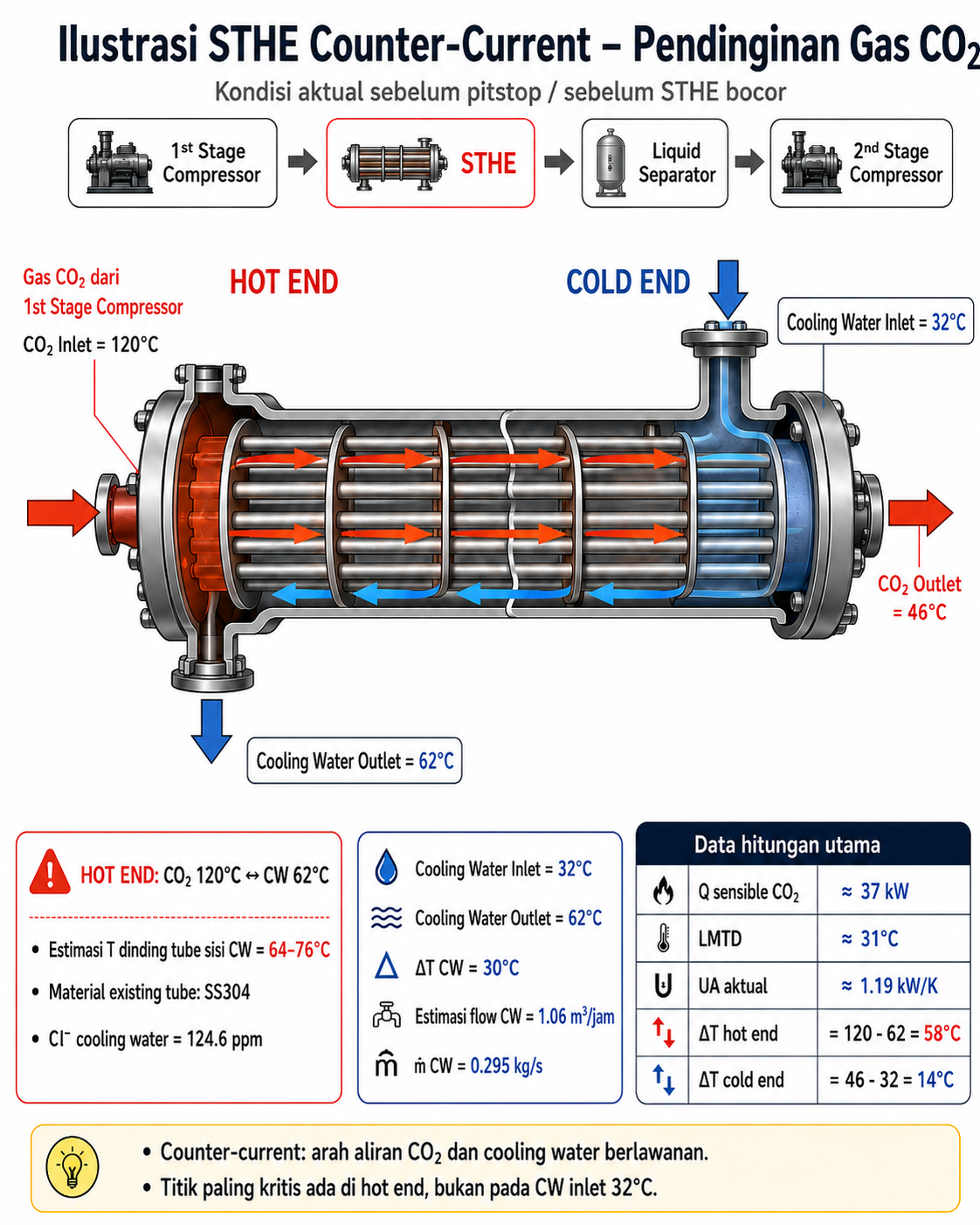 STHE CO2 gas intercooler